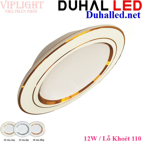  Đèn âm trần viền màu LED 12W đổi 3 chế độ Duhal FX41229 (Lỗ Khoét Phi 110) 