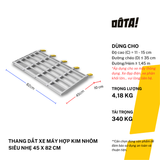  Thang Dắt Xe Máy Hợp Kim Nhôm Siêu Nhẹ Tải Trọng 340Kg 