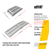  Thang Dắt Xe Máy Hợp Kim Nhôm Đặt Xéo Tải Trọng 340Kg 