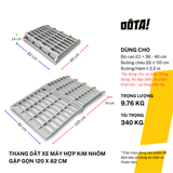  Thang Dắt Xe Máy Hợp Kim Nhôm Gập Gọn Tải Trọng 340Kg 