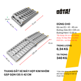  Thang Dắt Xe Máy Hợp Kim Nhôm Gập Gọn Tải Trọng 340Kg 