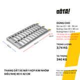  Thang Dắt Xe Máy Hợp Kim Nhôm Siêu Nhẹ Tải Trọng 340Kg 