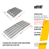  Thang Dắt Xe Máy Hợp Kim Nhôm Gập Gọn Tải Trọng 340Kg 