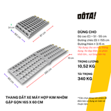  Thang Dắt Xe Máy Hợp Kim Nhôm Gập Gọn Tải Trọng 340Kg 