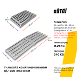  Thang Dắt Xe Máy Hợp Kim Nhôm Gập Gọn Tải Trọng 340Kg 