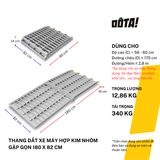  Thang Dắt Xe Máy Hợp Kim Nhôm Gập Gọn Tải Trọng 340Kg 