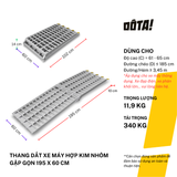  Thang Dắt Xe Máy Hợp Kim Nhôm Gập Gọn Tải Trọng 340Kg 