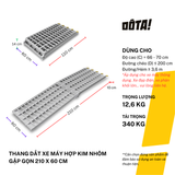  Thang Dắt Xe Máy Hợp Kim Nhôm Gập Gọn Tải Trọng 340Kg 