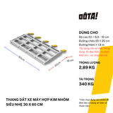  Thang Dắt Xe Máy Hợp Kim Nhôm Siêu Nhẹ Tải Trọng 340Kg 