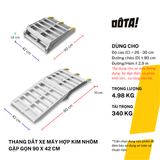  Thang Dắt Xe Máy Hợp Kim Nhôm Gập Gọn Tải Trọng 340Kg 