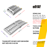  Thang Dắt Xe Máy Hợp Kim Nhôm Đặt Xéo Tải Trọng 340Kg 