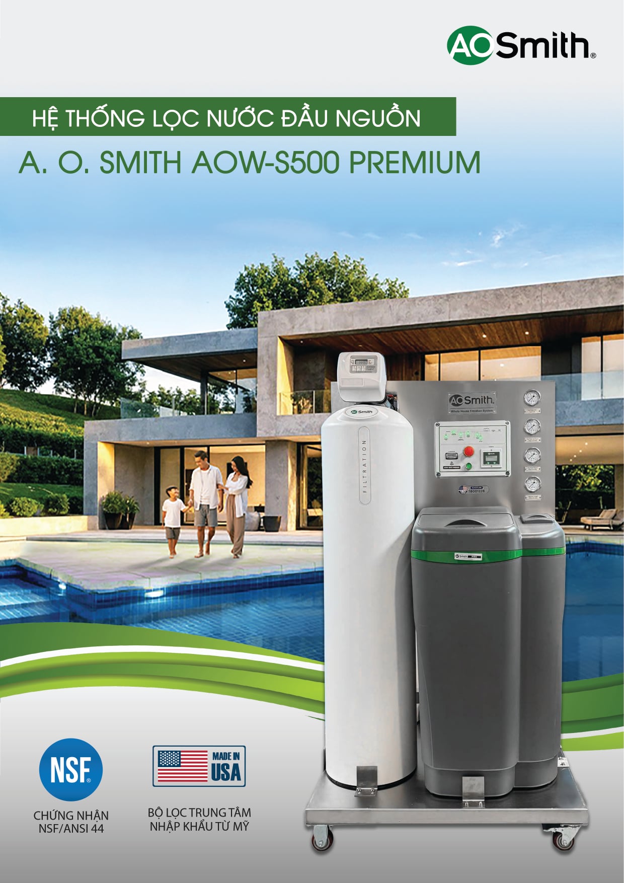 Hệ thống lọc nước đầu nguồn AOW-S500 PREMIUM