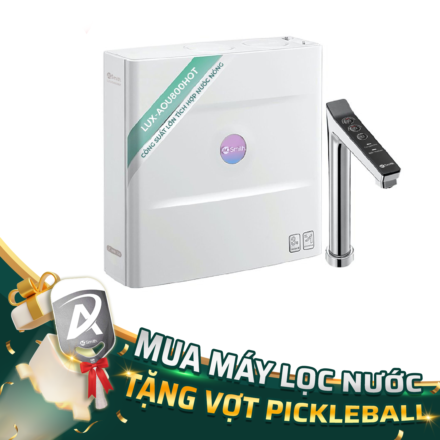 Máy Lọc Nước Đặt Gầm Công Suất Lớn A. O. Smith ROSS™ LUX-AOU800HOT [NEW]