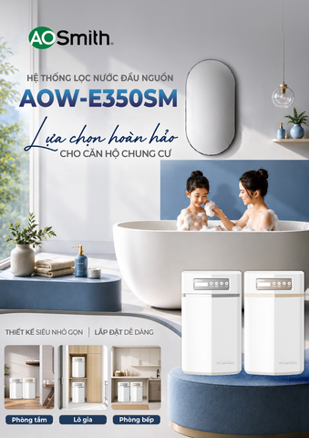  Hệ thống lọc nước đầu nguồn AOW-E350SM (Phù hợp căn hộ chung cư) 