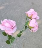 Hoa Giả-Hoa Hồng 3 Bông Lớn 65Cm