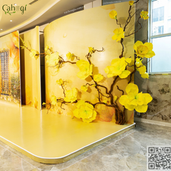 Thi Công Trần Cây Rủ Nhân Tạo Tại Siêu Thị BIBO MART