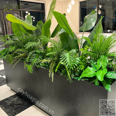 Thi Công Bồn Cây Giả Trang Trí Hành Lang
