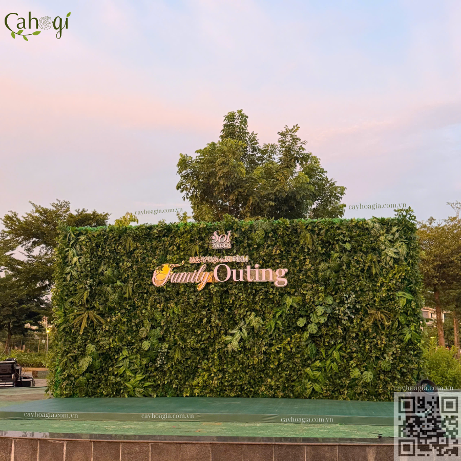Thi Công Tường Cây Giả Cho Thuê Sự Kiện Ngày Hội Gia Đình Của Khu Đô Thị Sol Garden