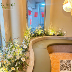 Bồn Cây Giả Treo Trần Quán Cafe Quầy Bar Thi Công Lắp Đặt Trọn Gói