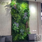 Thi Công Tường Cây Rêu Giả Kết Hợp Đá Xốp Nhân Tạo