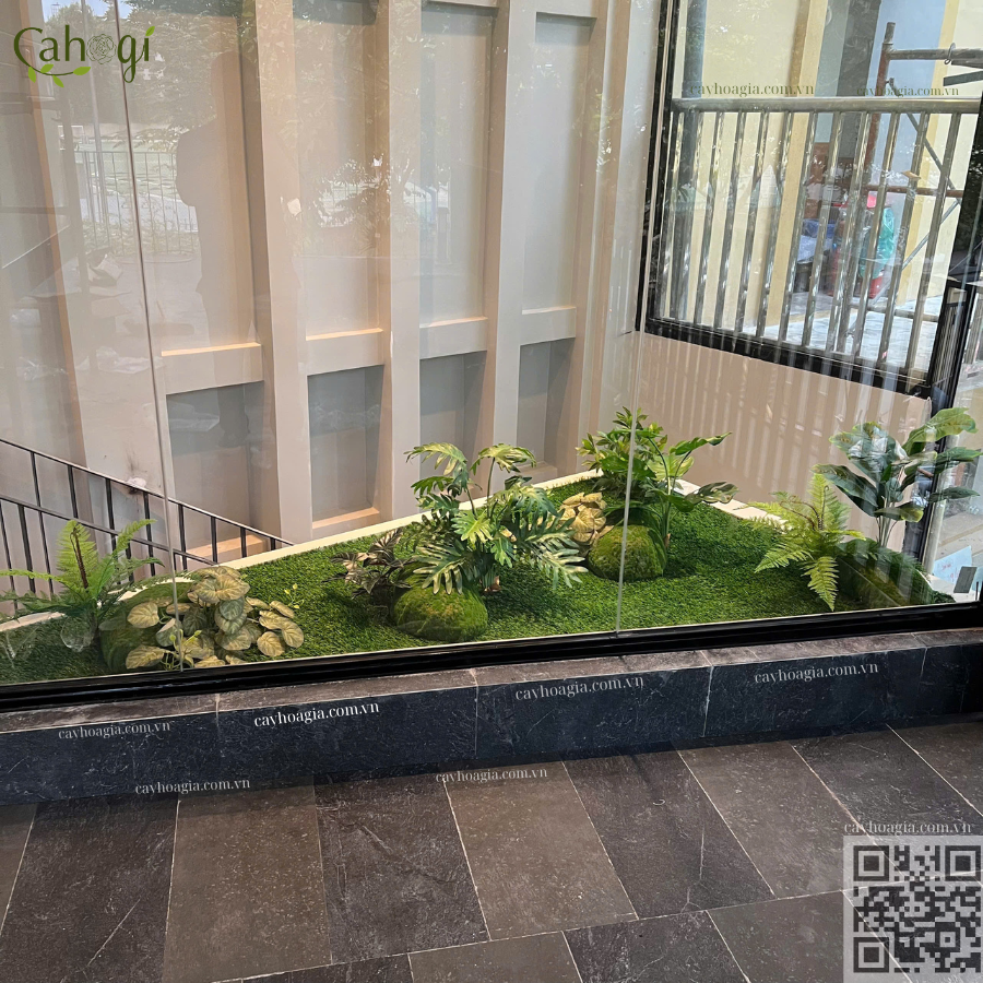 Thi Công Tiểu Cảnh Và Thảm Cỏ Nhân Tạo Cho Chuỗi Cà Phê 1