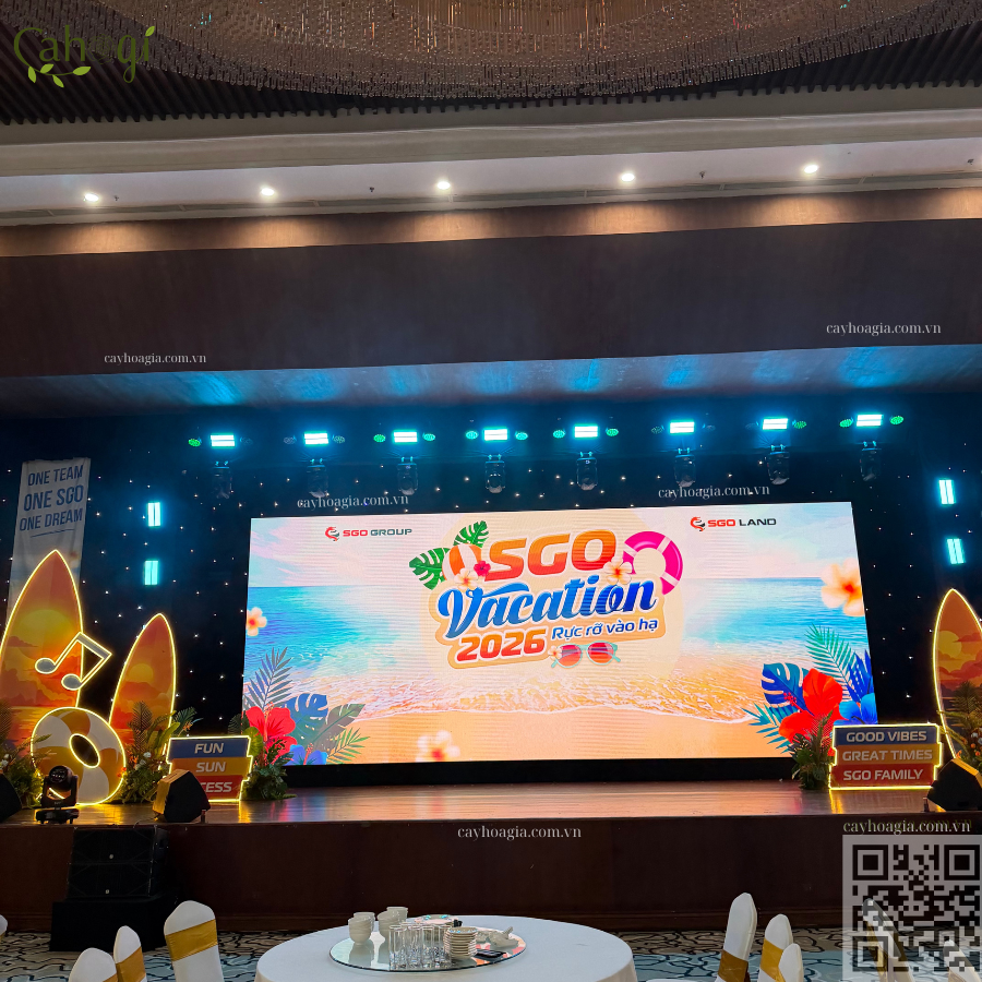 Thi Công Trang Trí Cây Hoa Giả Sự Kiện SGO VACATION 2026 Tại FLC Sầm Sơn