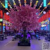 Thi Công Cây Hoa Anh Đào Giả Cỡ Lớn Nhà Hàng King Gold Beer Garden Hải Phòng