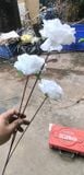 Hoa giả-Hoa Mao Lương 3 bông 70cm Trắng