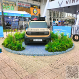 Thi Công & Cho Thuê Cây Hoa Giả Cho Sự Kiện Ra Mắt Xe Ô Tô Điện VinFast VF3