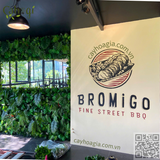 THI CÔNG TƯỜNG CÂY GIẢ – DECOR NHÀ HÀNG BROMIGO FINE STREET BBQ