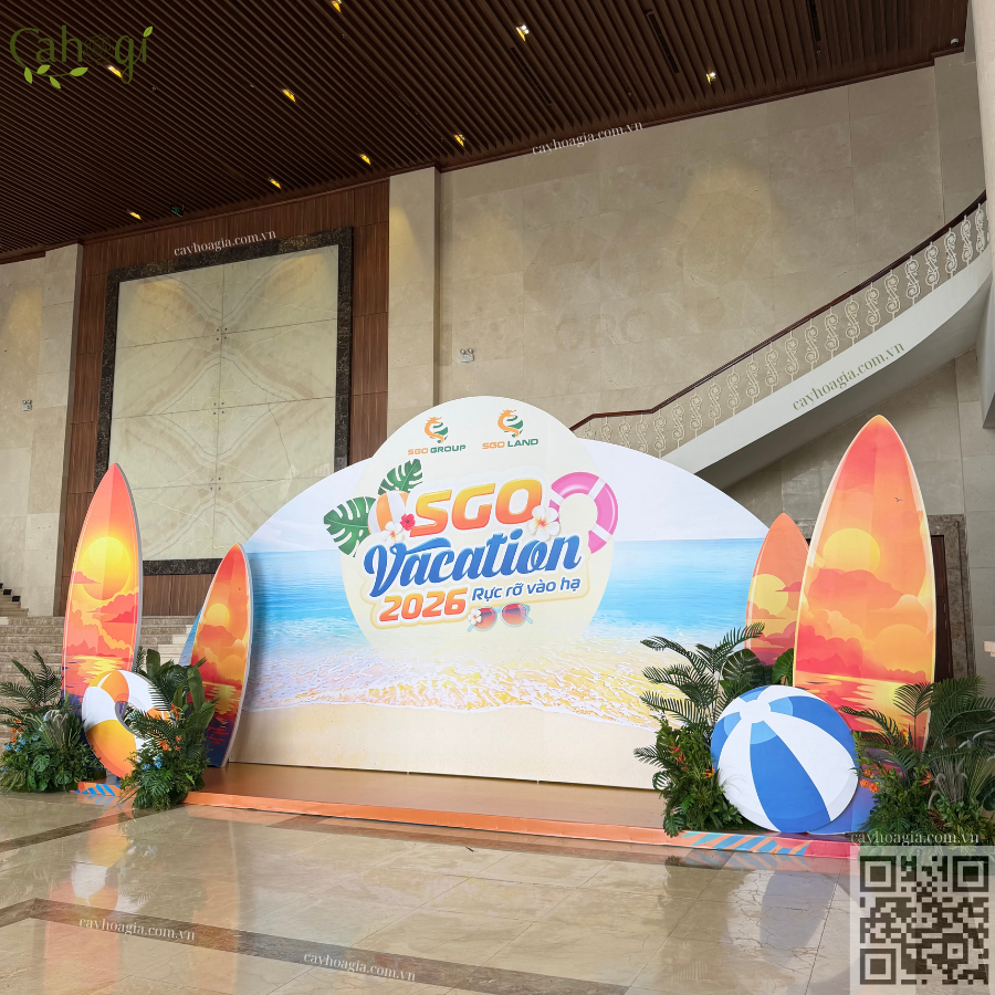 Thi Công Trang Trí Cây Hoa Giả Sự Kiện SGO VACATION 2026 Tại FLC Sầm Sơn 3