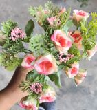 Hoa Giả-Chùm Hoa Hồng Nhí 6 Nhánh 30Cm