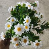 Hoa Giả - Hoa Cúc Nhựa 7 Nhánh 35 Cm