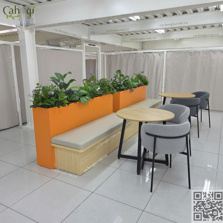 Thi Công Bồn Cây Hoa Giả Căng Tin Nhà Máy Tại Phú Thọ 2