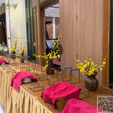 Thi Công Cây Hoa Mai Gỗ Lũa Và Booth Chụp Hình Sự Kiện Fours Tower