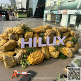 Thi Công Tiểu Cảnh Đá Xốp Giả Trưng Bày Xe Hilux TOYOTA LONG BIÊN