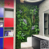 Thi Công Tường Cây Rêu Giả Kết Hợp Đá Xốp Nhân Tạo