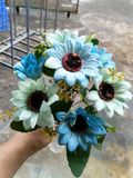 Hoa Giả-Hoa Hướng Dương Nhiều Màu 7 Nhánh 30Cm