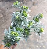 Cây Giả - Cây Ngải Cứu Có Hoa 5 Nhánh 30Cm