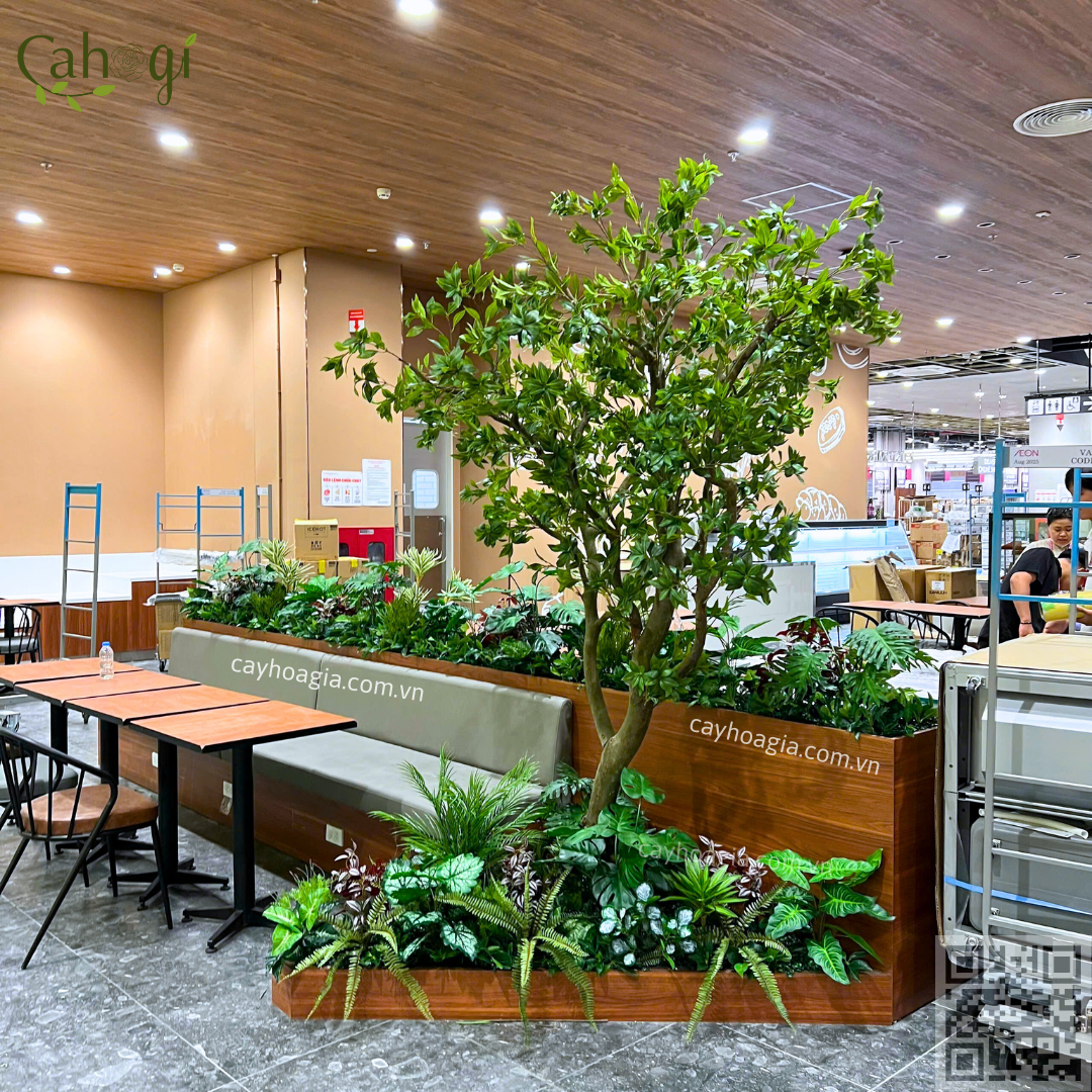 Thi Công Cây Thạch Nam Giả Siêu Thật Tại AEON Hưng Yên 4