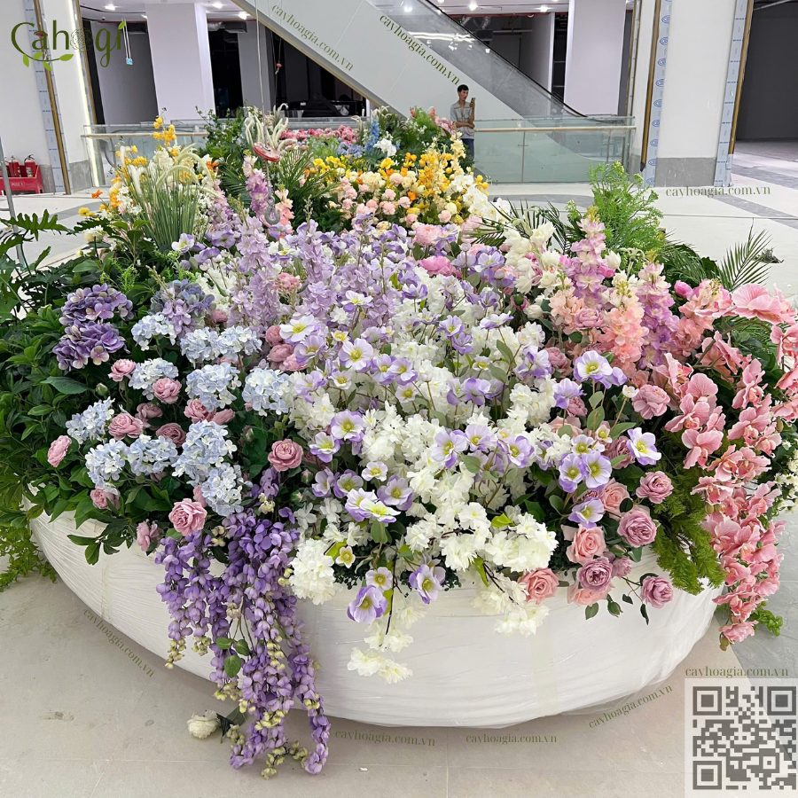 Thi Công Bồn Hoa Giả Treo Cho Trung Tâm Thương Mại Vincom Thành Phố Vinh Nghệ An 3
