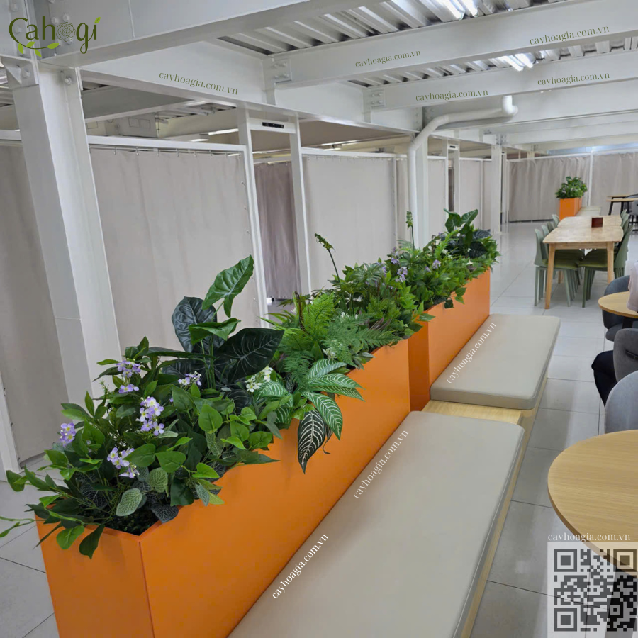 Thi Công Bồn Cây Hoa Giả Căng Tin Nhà Máy Tại Phú Thọ 3