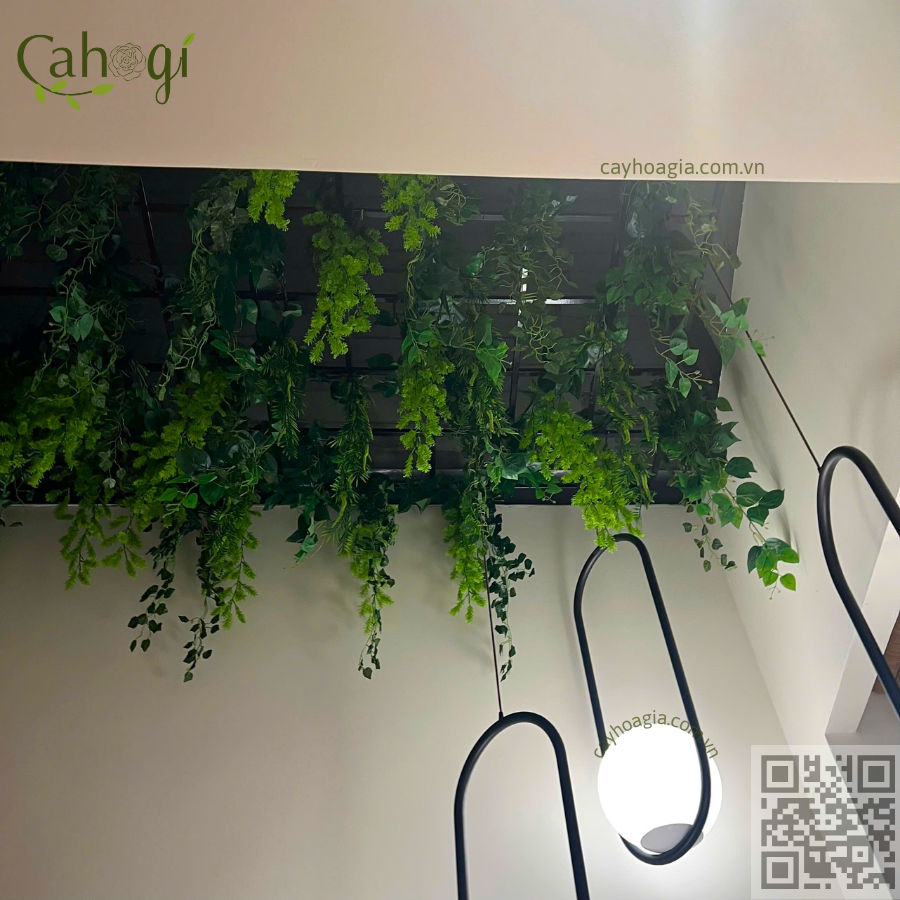 Thi Công Decor Cây Hoa Giả Quán Cafe 3