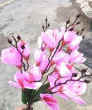 Hoa Giả-Hoa Mộc Lan Lụa 5 Nhánh 45 Cm Hồng Nhạt