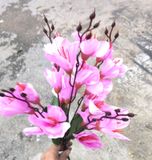 Hoa Giả-Hoa Mộc Lan Lụa 5 Nhánh 45 Cm Hồng Nhạt