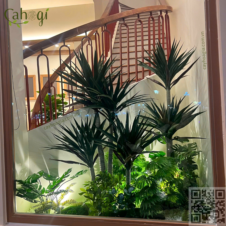 Thi Công Decor Cây Hoa Giả Quán Cafe 5