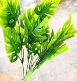 Cây Giả - Cây Trầu Bà Nhựa Lá Rách 5 Nhánh 35Cm
