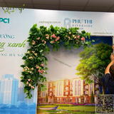 Thi Công Decor Tiểu Cảnh & Cây Hoa Giả – Sự Kiện Mở Bán PHÚ THỊ RIVERSIDE, Gia Lâm, Hà Nội