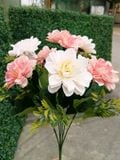 Hoa Giả - Hoa Thược Dược Nhiều Màu 7 Nhánh 35cm