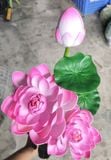 Hoa Giả-Hoa Sen 2 Bông 1 Nụ 110Cm